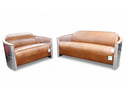 Luxus Vintage Aluminium Lieder Sofa Garnitur Metall Miwwelen Canapéen Sofas Polster