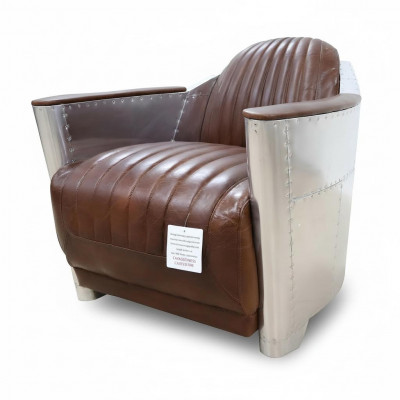 Club Fauteuil am Aviator-Stil Lounge Design Chrom Art Deco Lieder Cocktail