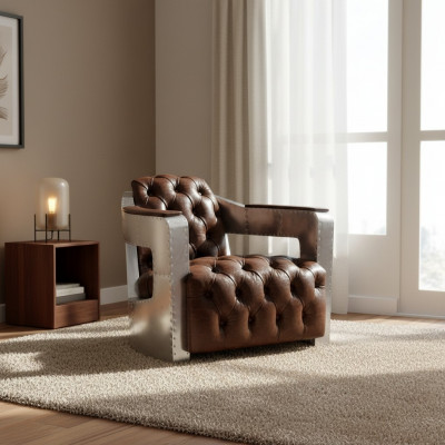 Schéinen Vintage Chesterfield Highback Fauteuil Clubfauteuil Fliger.
