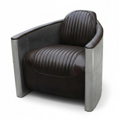 Aviator Sofa Sessel Couch Club Lounge Aluminium Fliger Retro Echt Lieder Vintage