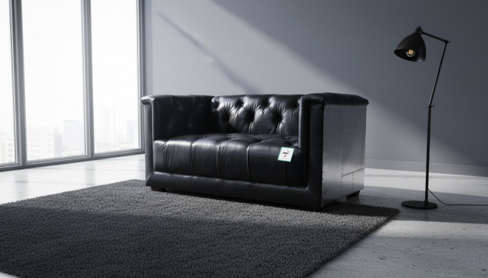 Sofa aus Echtlieder, Zweisëtzer Fligerschëssel Aviator Äermliessessel Nei Liedersessel