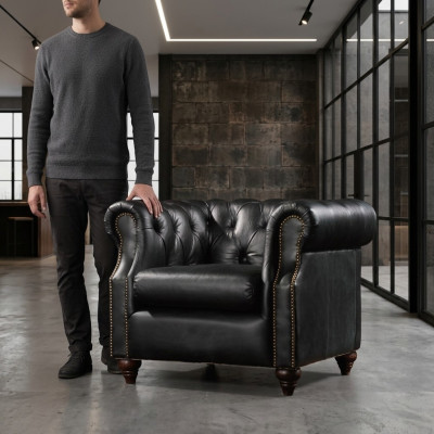 Chesterfield Sëtz Vintage Loungesëtz Cocktail Clubsëtz Sofa Fernseesessel Neien