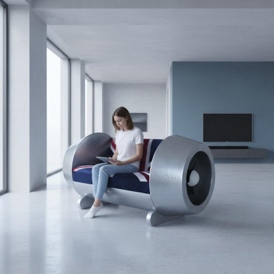Aluminium Sofa Ledersofa Miwwel Fliger Düs Undriff Luxus Miwwel Jack Union Nei