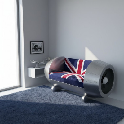Aluminium Sofa Ledersofa Miwwel Fliger Düs Undriff Luxus Miwwel Jack Union Nei