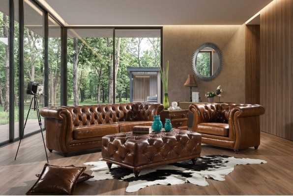 Luxus Miwwelen Sofagarnitur Couch Sofa Polster 3+1 Sëtz mat Dësch Couchen