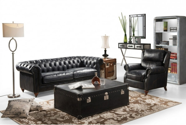 Klassesch Chesterfield Canapé Sofa Polster Garnitur Canapéen Sofae Design