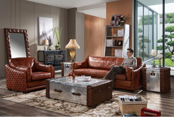 Couchtisch Luxusdesign Couch Dësch Sofa Dëscher Wunnzëmmer Säitendësch Aluminium