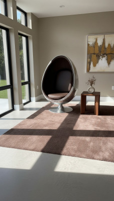 Design Retro Lounge Still Sëtz Ee Ball Sëlwer Dréiend Aviator Raum