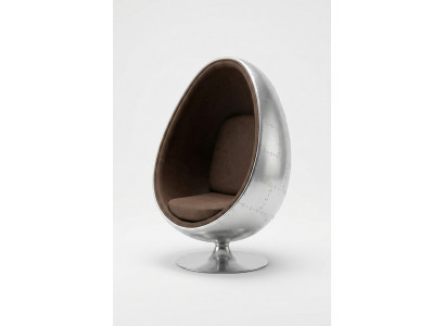 Design Retro Lounge Still Sëtz Ee Ball Sëlwer Dréiend Aviator Raum