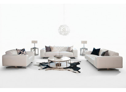 Chesterfield Sofagarnitur Sofa Couch Polsterset Lieder 3+2+1 Sëtzer Liedersofa