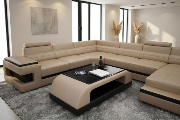 Cannapé-Dësch Glas Design Kaffisdësch Wunnzëmmer Lieder Couche Bäistoeldësch Sofadëscher
