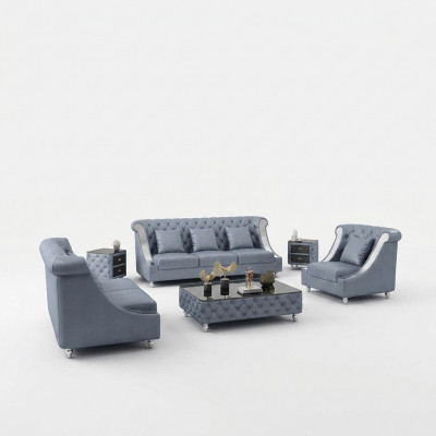Ledercouch Canapé Wunnlandschaft Garnitur Design Modern 3 1 Sëtz Couch Nei