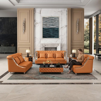Designer Dräi-Sëtzer Couch Sofa Polster Sëtz 3er Lieder Stoff Design Sofas