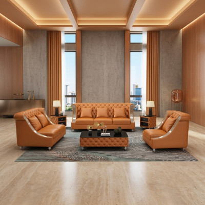 Designer Dräi-Sëtzer Couch Sofa Polster Sëtz 3er Lieder Stoff Design Sofas