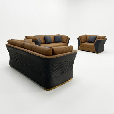 Sofa-Sëtzgruppe 3+1 Set Design Sofa Polstersofa Couchen Modern