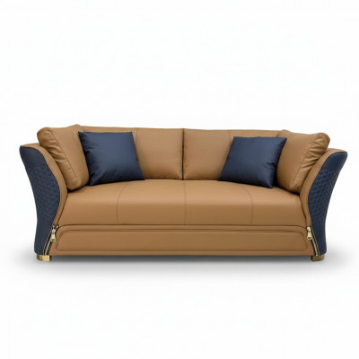 Sofa Dräisiwwer Couch Gepolstert Design Sëtz Sofas Deko Sall Miwwelen Modern.