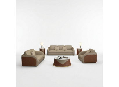 Sofa Sofagarnitur 3 1 Sëtzer Set Design Polster Couche Couch Modern