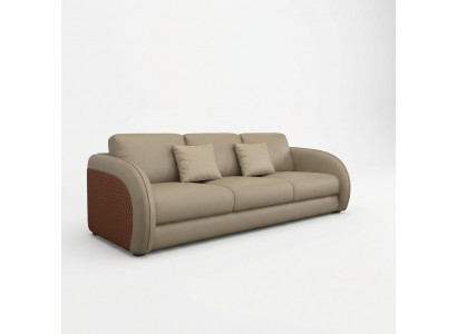 Dräisëtzer Couch Polster Design Sofa Modern 3er Sëtz Sofae Sall Miwwelen Beige