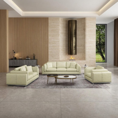 Ledercouch Sofagarnitur 3 2 1 Sëtz Set Garnitur Gepolsteren Sofa Canapé Sofa Canapé