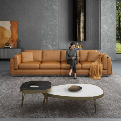 Sofa 4 Sëtzer Sofas Luxus Polstersofas Ledersofas Luxus Designer Couch Neit Sofa