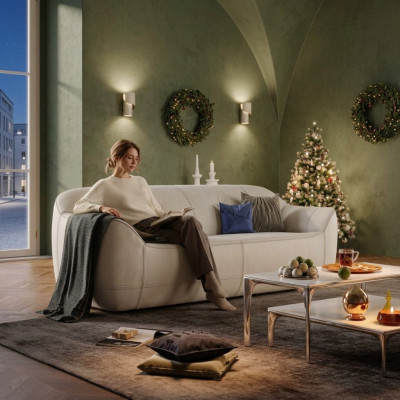 Modernen drësescht Sofa 3 Sëtzer Couchen drësescht Polster Luxus Sofa Braun