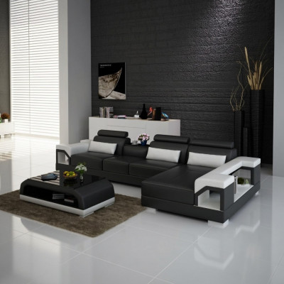 Canapé Ecksofa Lieder Wunnlandschaft Garnitur Design Modern Sofa L-Form mat USB