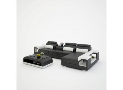 Canapé Ecksofa Lieder Wunnlandschaft Garnitur Design Modern Sofa L-Form mat USB