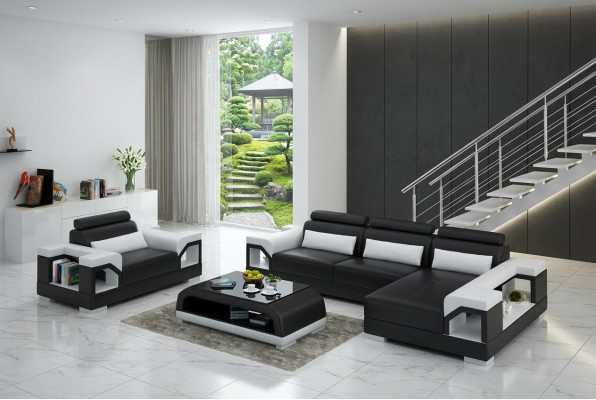 Wunnlandschaft Ecksofa L Form Fauteuil Set Garnitur Modern Sofa Lieder Couch Nei