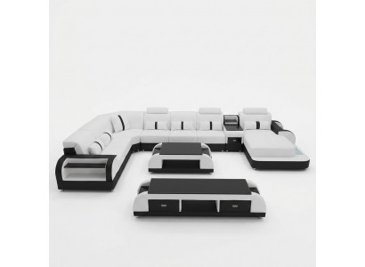 Wunnlandschaften Ecksofa Couch Garnitur Lieder Polster Sëtz Eck Sofa USB Sound