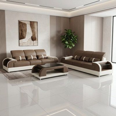 Designer Miwwelen Modern 3+3 Sëtz Sofagarnitur Set Canapé Sëtz Sofa Lieder-Sofa Nei
