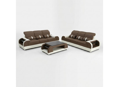Designer Miwwelen Modern 3+3 Sëtz Sofagarnitur Set Canapé Sëtz Sofa Lieder-Sofa Nei