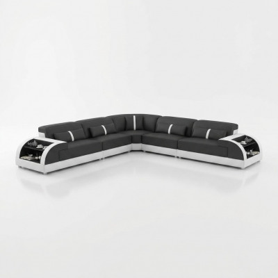 Liedercouch L-Form Couch Wunnlandschaft Eckcouch Garnitur Modern Design Couch USB