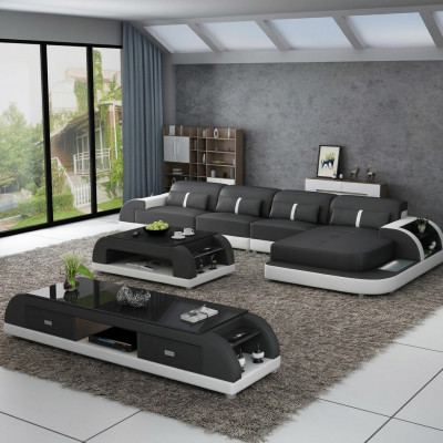 Wunnlandschaft Ecksofa L-Form Sofa Canapé Design Canapé Lieder Modern Polster Nei