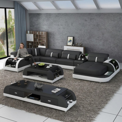 Modern Designer Ecksofa U Form Wunnlandschaft Couch Sofas Polster Eck Sofa Nei
