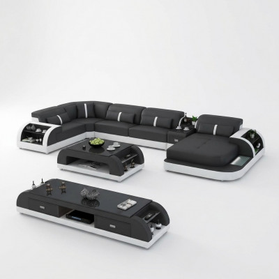 Modern Designer Ecksofa U Form Wunnlandschaft Couch Sofas Polster Eck Sofa Nei