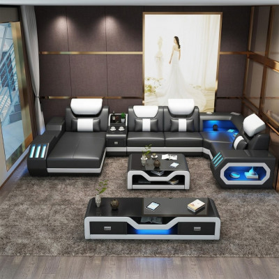 Moderne Design Wunnlandschaft Canapé Eckcanapé Couch Polster rtv Couchtisch Lieder