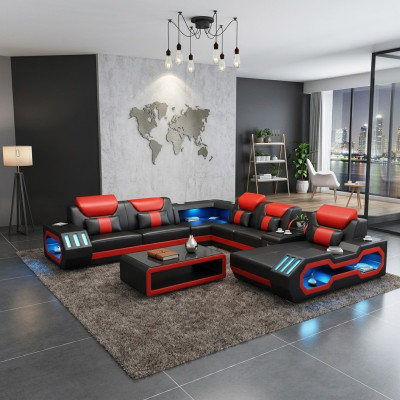 Eckcouch a U-Form, Couchtisch, Polster Eckgarnitur, Ecksofa, Sofa, Polstersëtz, Ecke.