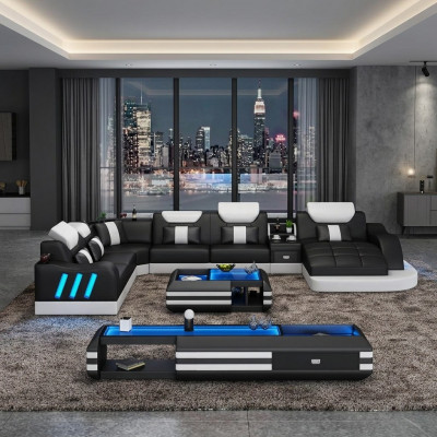 Eckcouch a U-Form Couchtisch Polstersëtzgrupp Wunnlandschaft Design Eckcouch Lieder
