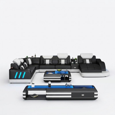 Eckcouch a U-Form Couchtisch Polstersëtzgrupp Wunnlandschaft Design Eckcouch Lieder
