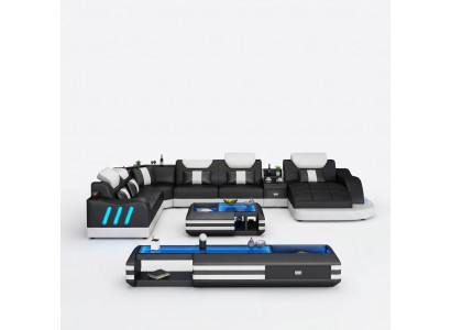 Eckcouch a U-Form Couchtisch Polstersëtzgrupp Wunnlandschaft Design Eckcouch Lieder