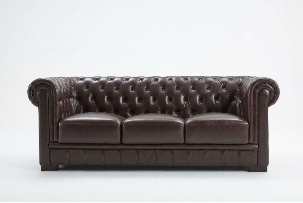 Dreisëtzer Couch Polster Design Sofa Modern 3er Sëtz Sofas Chesterfield brong