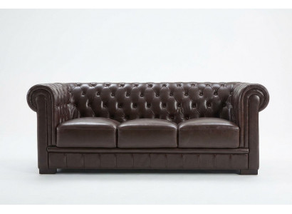 Dreisëtzer Couch Polster Design Sofa Modern 3er Sëtz Sofas Chesterfield brong