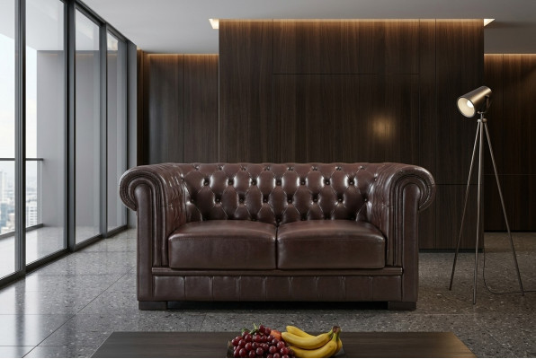 Design Zwëschesëtz Lounge Miwwelen 2-Sëtz Canapé Couch Polster Club Couches Canapéën