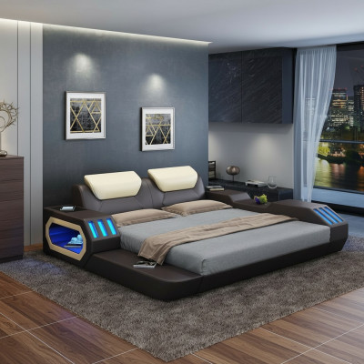 Luxus Design Bettrahmen Bett Lieder Better USB Luxus Duebel Hotel Gepolstert Bett.