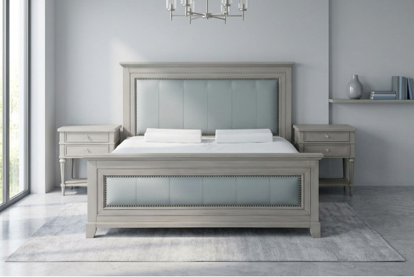 Schlofzëmmer Bett Nuetsdëscher 3 Deeler Set Design Luxus Better Holz Duebelbett Nei