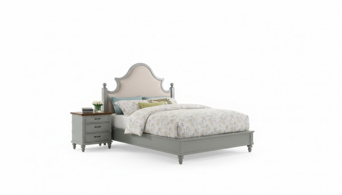 Design Luxus-Schlofkummersett Bett 2x Nuetsdëscher Kommode Garnitur Better Hotel