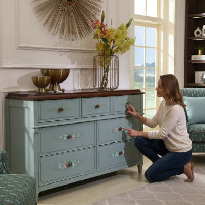Kommod 150cm Sideboard Schaf Anrichte Holz Schaf Miwwel Kommoden Massivholz