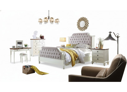 Schlofkummer Komplett Set Kinneklecht Barock Bett Schminktisch Nuetsschaf 6 Stéck.