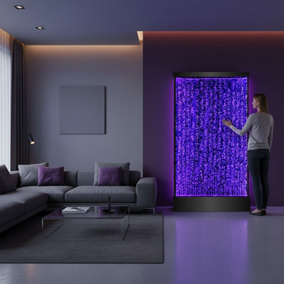 LED Waasserwand Wandpaneel mat Waasserblasen Designer Waasserwand