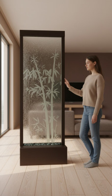 Maueren Waasser Wandpaneel LED Waasserwand Waasserblosen Wand